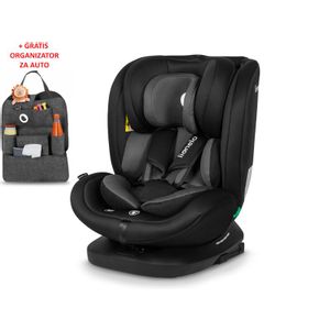 Lionelo i-Size autosjedalica Bastiaan, ISOFIX-360, 40-150cm, siva + ORGANIZATOR