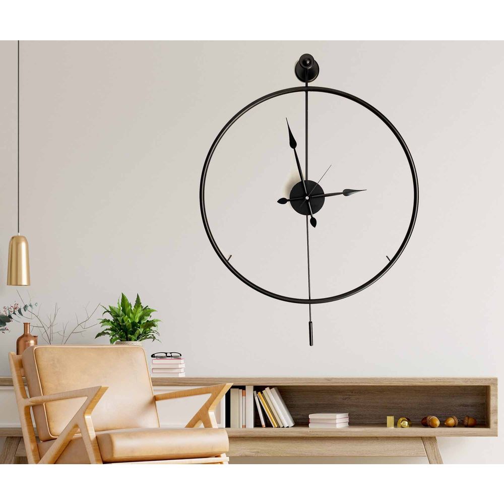 Decorative metal wall clock Mclock-00102, colour: black slika 1