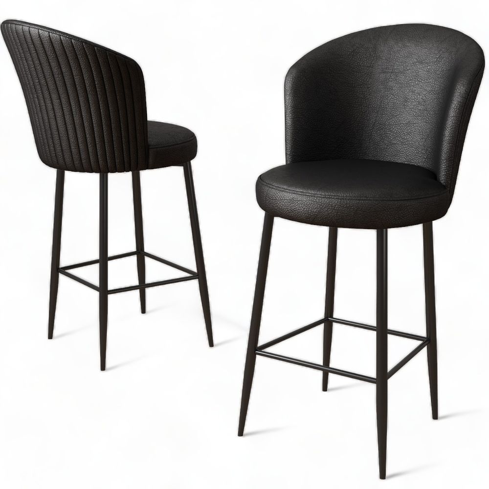 Uras - Crni Bar Stolac Set (4 Komada) slika 3