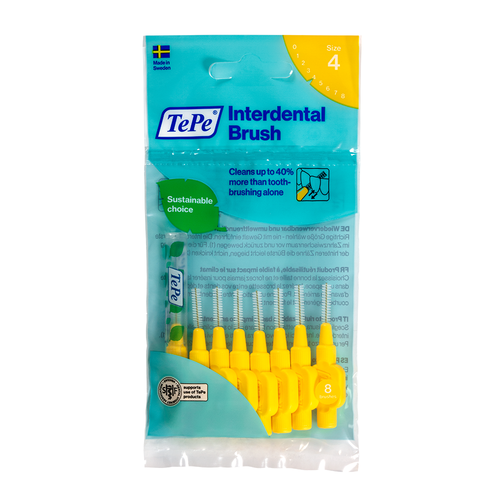 TePe Original Interdentalne četkice Žute vel. 4 / 0,7 mm - vrećica 8 kom slika 1