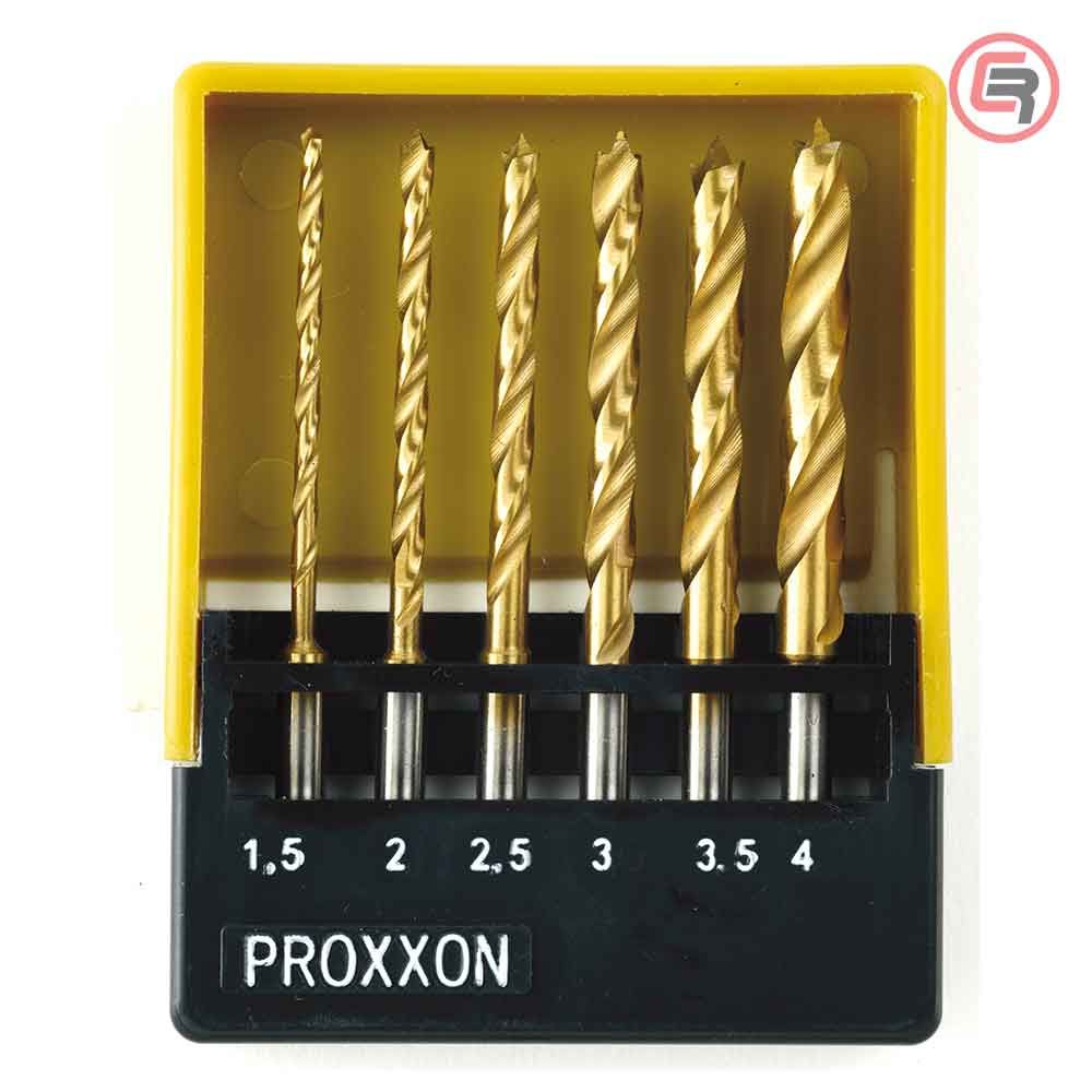 Proxxon Garnitura Svrdala HSS Sa Centralnom Iglom 1,5-4,0 mm / 6 dijelna u Kutiji – 28876 slika 1