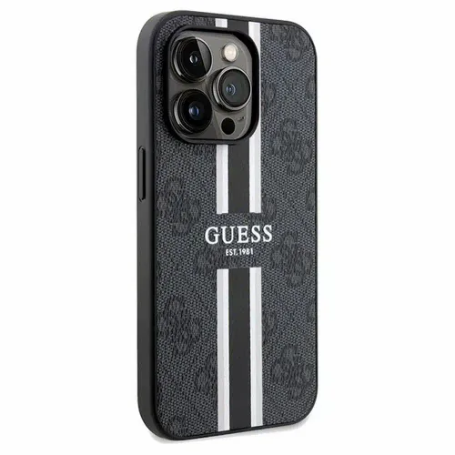 Originalna GUESS Hardcase GUHMP15LP4RPSK torbica za iPhone 15 Pro (Magsafe 4G Printed Stripes / crna) slika 4