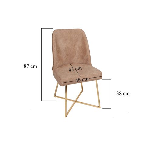 Woody Fashion Set stolica (2 komada), Zlato Smeđa, Madrid 135 slika 11