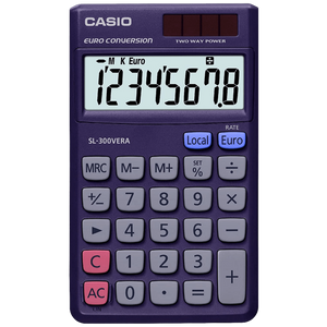 Casio Kalkulator, džepni, solarno / baterijsko napajanje - SL-300VERA