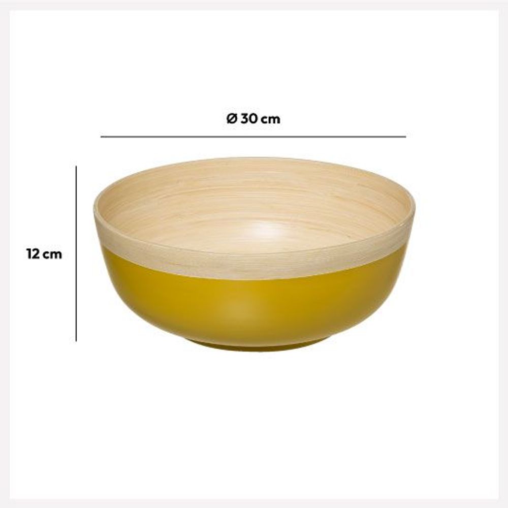 FIVE zdjela MODERN - 30x12 cm - bambus - žuta slika 2