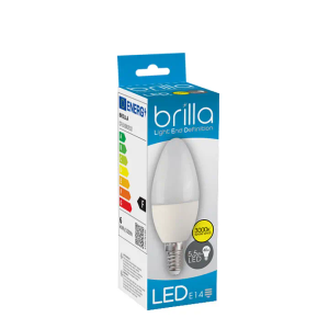 BRILLA LED ŽARULJA E14 C37 5.5W 3000K