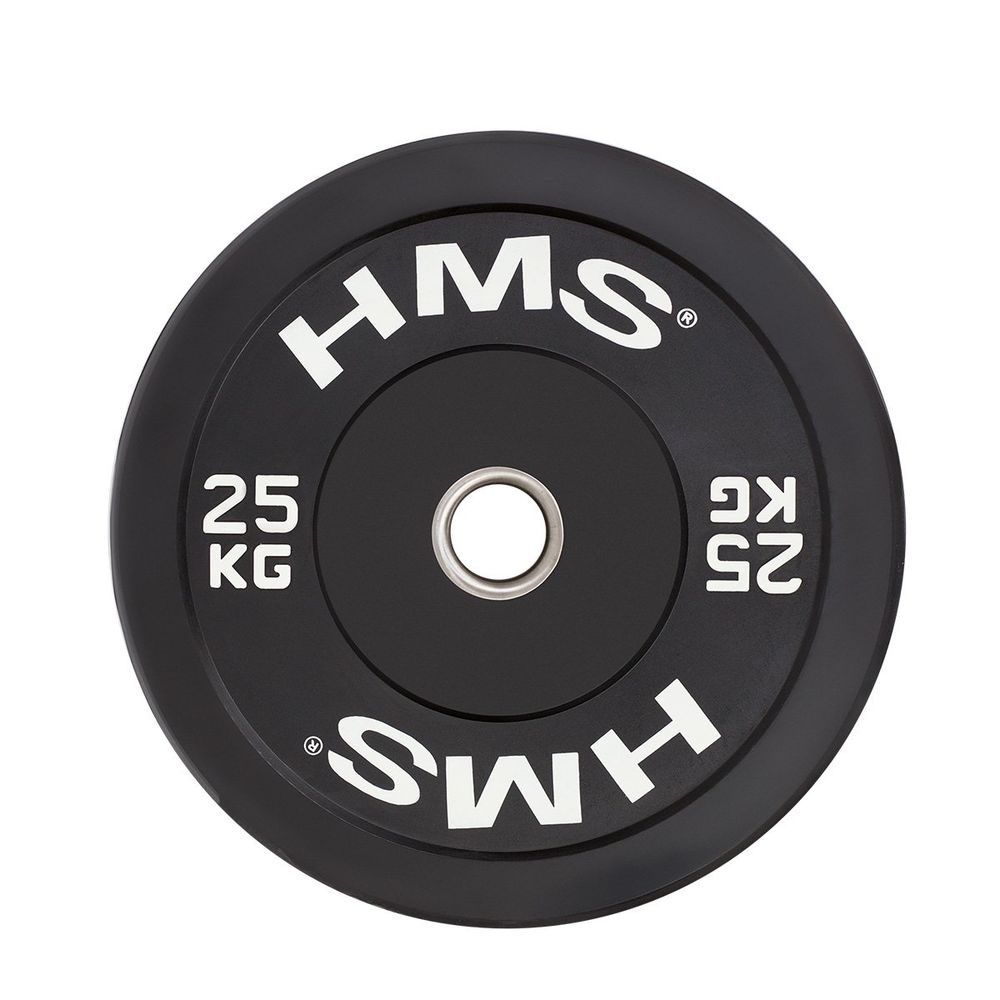 Bbr25 crna olimpijska ploča - branik 25 kg hms slika 2