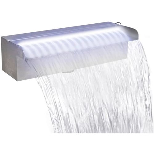 Pravokutna fontana za bazen s LED svjetlom nehrđajući čelik 30 cm slika 46