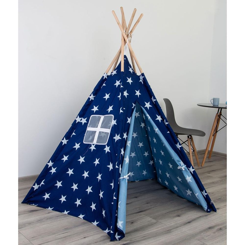 Enero Toys wigwam šator, plave zvjezdice slika 3