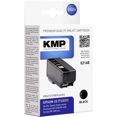 KMP tinta zamijenjen Epson T3331, 33 kompatibilan  crn E216B 1633,4801 slika 1