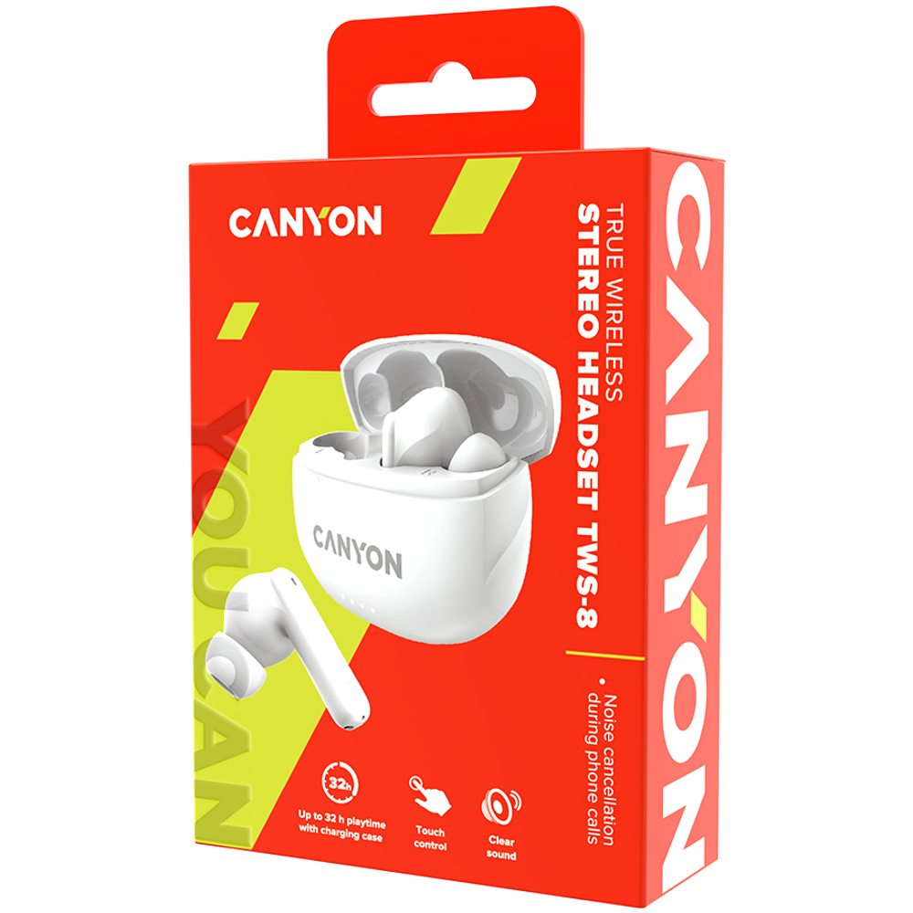 CANYON TWS-8 Bluetooth Slušalice, Bijele slika 5