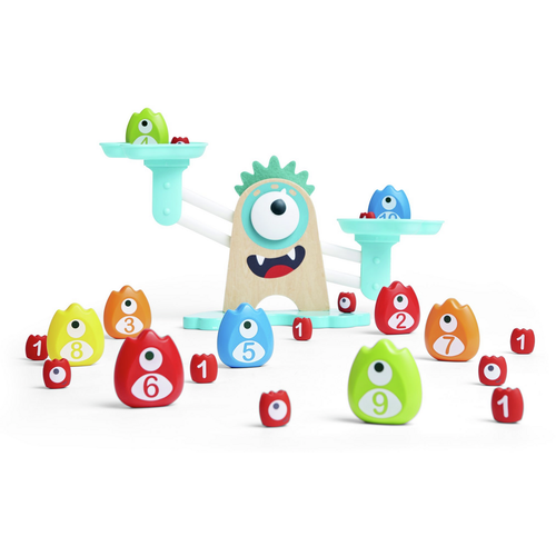 Hape Edukativna drvena vaga Monster Math Scale E0511A slika 1