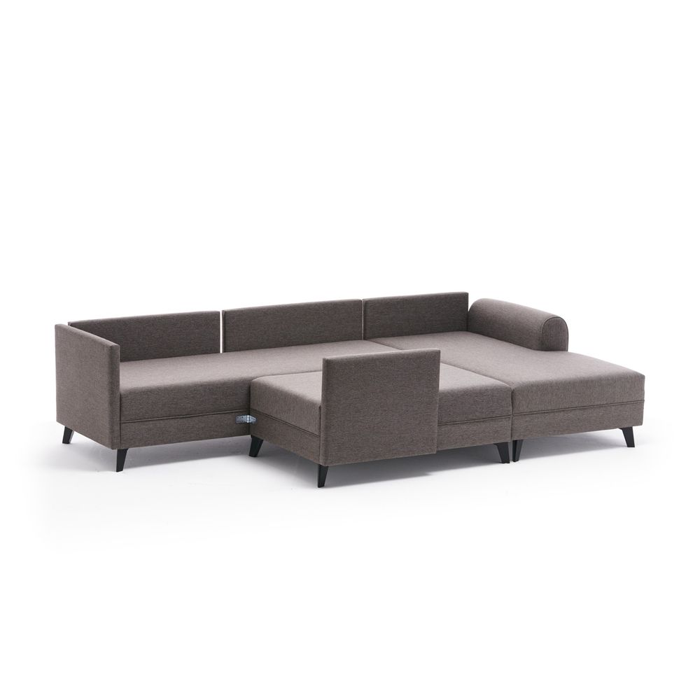 Belen - Smeđi Ugaoni Sofa-Krevet slika 7