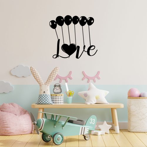 Wallity Metalna zidna dekoracija, Balloons Love - 493 slika 1