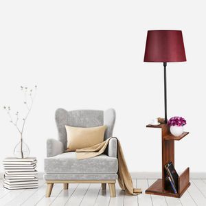 Vezir Siyah Lambader Pramit Hasır Bordo Abajurlu Black
Claret Red Floor Lamp