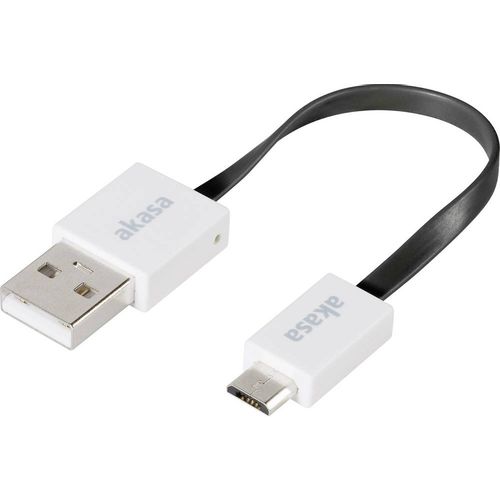 Akasa USB 2.0 priključni kabel [1x muški konektor USB 2.0 tipa a - 1x muški konektor USB 2.0 tipa micro-B] 0.15 m crna visokofleksibilan, pozlaćeni kontakti, UL certificiran Akasa USB kabel USB 2.0 USB-A utikač, USB-Micro-B utikač 0.15 m crna visokofleksibilan, pozlaćeni kontakti, UL certificiran AK-CBUB16-15BK slika 1