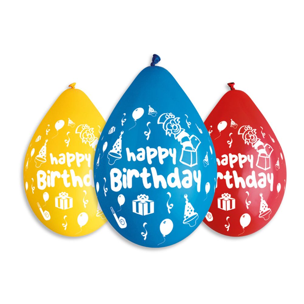 GS110-P097W Balon Happy Birthday 30cm, 5kom slika 1