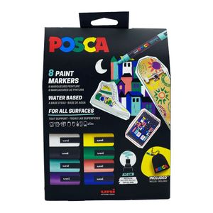 Uni gift set Posca pc-5m 8/1 (poklon Posca platnena vrećica) 