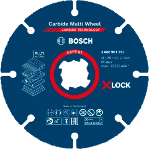 Bosch EXPERT X-LOCK Carbide Multi Wheel rezna ploča 115 x 22, 23 x 1, 0mm, pakovanje 10 komada, 2608901194