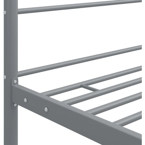 Okvir za krevet s nadstrešnicom sivi metalni 200 x 200 cm slika 11