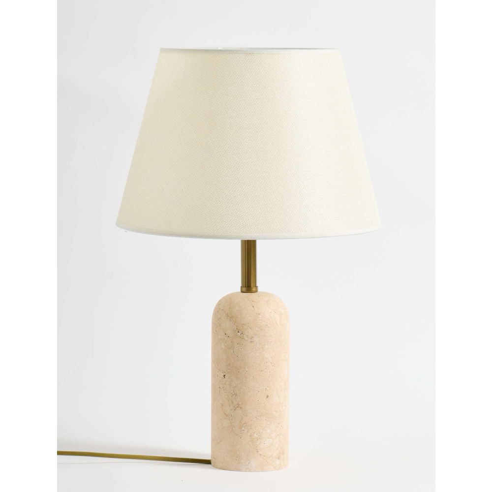Lampa za Sto Kumas sa Sapkom od Travertina - boje: krem bež slika 2
