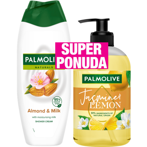 Palmolive gel za tuširanje Sensitive 500ml + Tekući Sapun Jasmine 500ml  slika 1