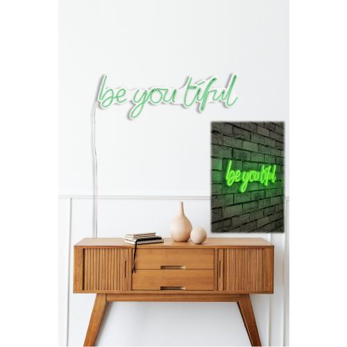 Wallity Ukrasna plastična LED rasvjeta, Be you tiful - Green slika 11