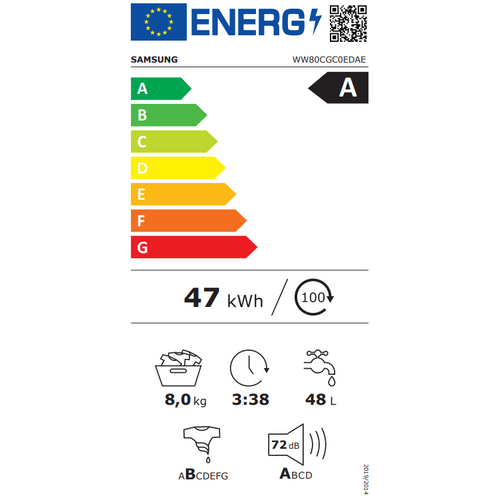 Samsung perilica rublja WW80CGC0EDAELE slika 2