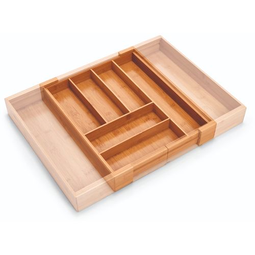 Zeller Kutija za pribor za jelo, proširiva, bambus, 35-58x43x6,5 cm, 25277 slika 8