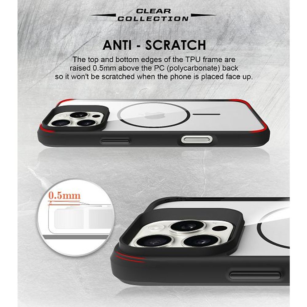 MM TPU IPHONE 16 PRO MAX DROP-PROOF COMBAT X BLACK MAGSAFE SLIM slika 3