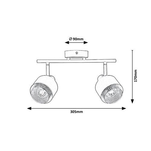 Rabalux Fedora,spot,E14 2x40W,braon slika 2