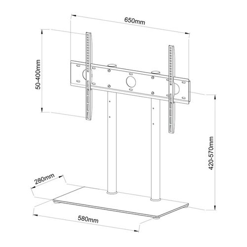 Stell TV stolni nosač SHO 1043 za ekrane od 32" do 65" slika 4