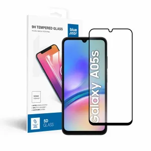 Blue Star 5D kaljeno staklo – za Samsung Galaxy A05s (potpuno ljepilo/case friendly) – crno