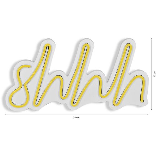 Wallity Ukrasna plastična LED rasvjeta, Shhh - Yellow slika 18