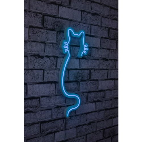 Wallity Cat - Plava dekorativna plastična LED rasveta slika 1