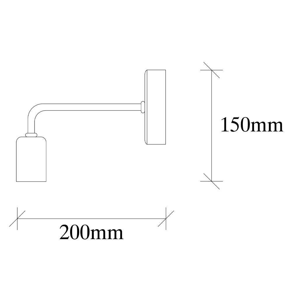 Denge - 3434 Crna Zidna Lampa slika 5
