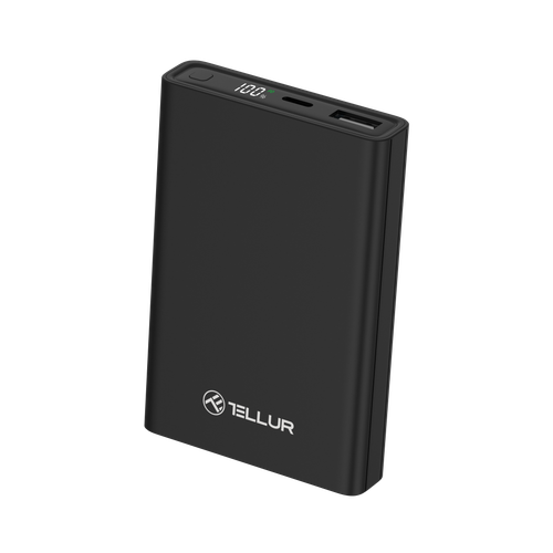 TELLUR POWER BANK PD701 Compact Pro 10000mAh, 2xQC3.0 22.5W + PD 20W LCD Display CRNI slika 3