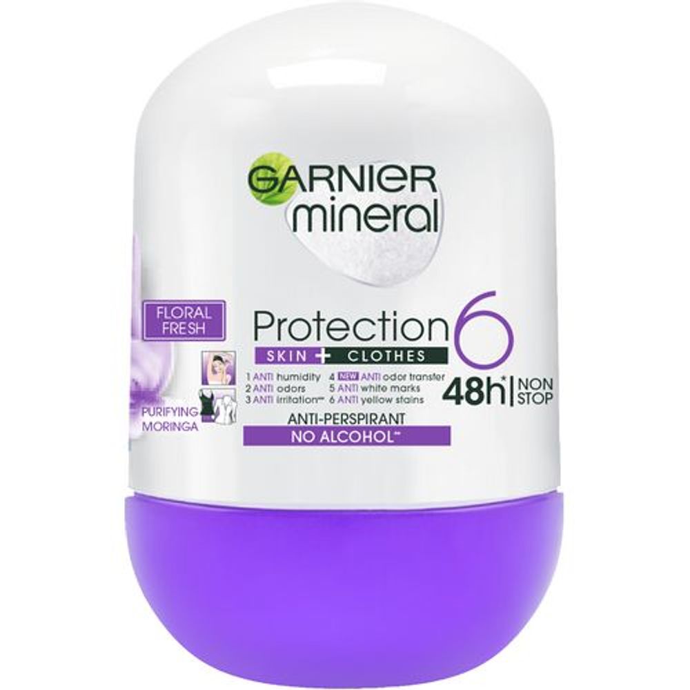 Garnier Mineral Roll-On dezodorans 48h 6u1 Floral Fresh 50ml slika 1