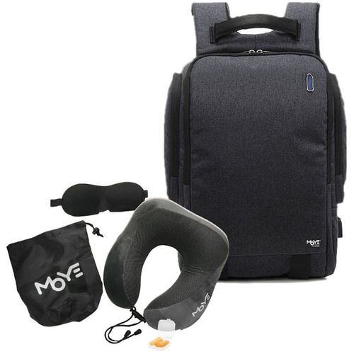 Moye Trailblazer 17.3" Backpack Dark Blue O3 + Neck Pillow Grey slika 1