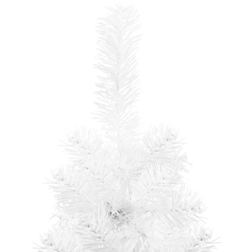 Tanka umjetna polovica božićnog drvca sa stalkom bijela 240 cm slika 11