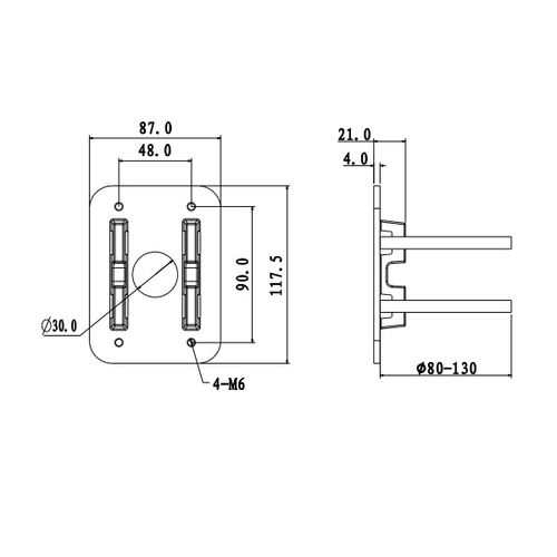 Dahua PFA152-E adapter za montažu kamere na stub slika 2