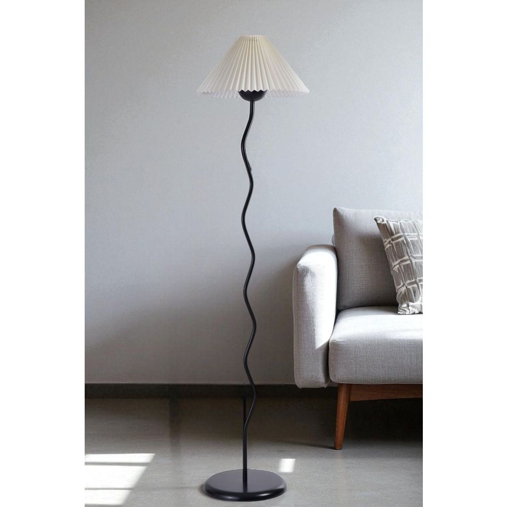 Opviq Podna lampa 638, bijela, crna slika 1