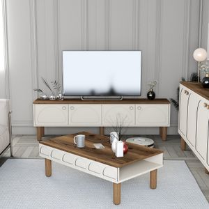 Set namještaja za dnevnu sobu Bohem 855 u boji: Krem