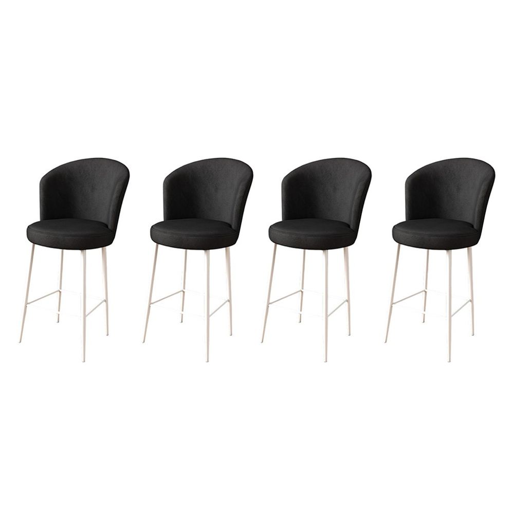 Alte - Crni i Bijeli Bar Stolac Set (4 Komada) slika 1