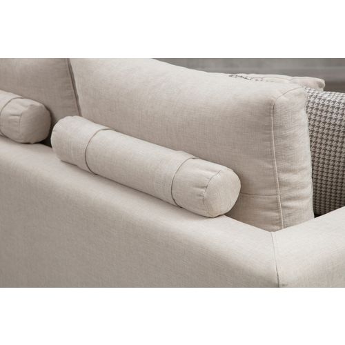 Line With Side Table - Beige Beige 4-Seat Sofa slika 4