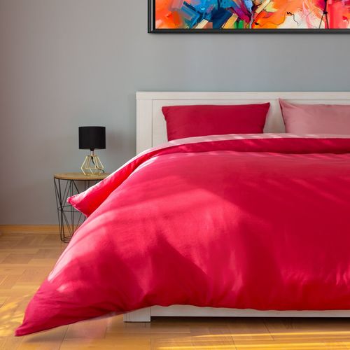 Pamučno satenska posteljina Svilanit Mars red MC 200x200 2x50x70 cm slika 3