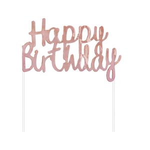 PF-DPHR Papirni toper Happy Birthday Ružičasto Zlato, 14x11cm