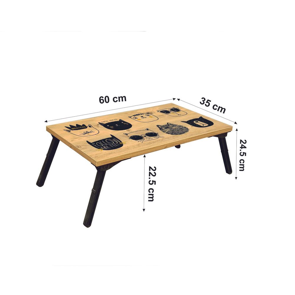 Gusto Cats - Atlantic Pine Crni Laptop Sto za Stajanje slika 7
