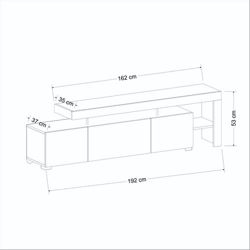 TV komoda Hanah Home Beliz - Antracit slika 10