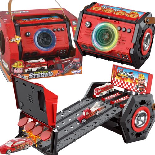 Woopie staza za spuštanje 2u1: Boombox + 2 autića slika 1